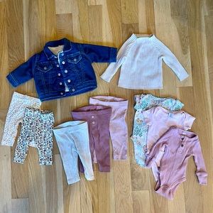H&M, Nordstrom and Quincy Mae baby girl newborn-3 months lot